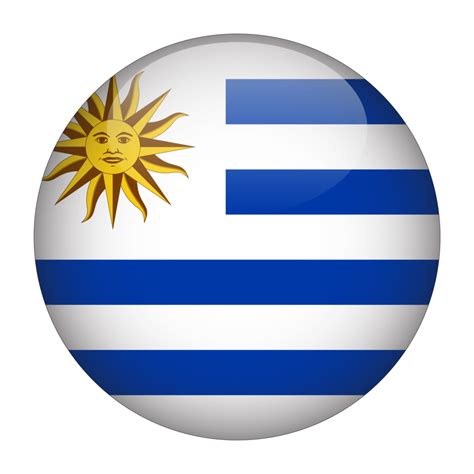 Uruguay 3D Rounded Flag with Transparent Background 15272001 PNG