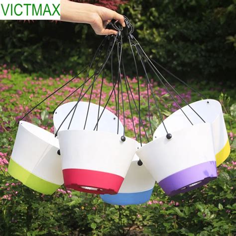 VICTMAX 1pcs Household Hanging Pot Plastic Garden Decoration Flower Pot ...