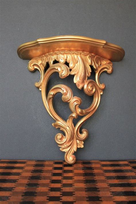 Gold Scroll Wall Shelf for Vintage Wall Display Decor. Syroco - Etsy Finland | Decor display ...