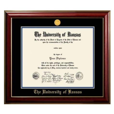 University of Kansas Diploma Frame PhD Doctoral Classic Mahogany with ...