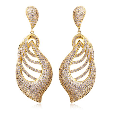 Aliexpress.com : Buy Luxury Fashion Jewelry Ethnic Long Earrings For Women Gold Color Plating ...