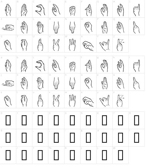 Hand Sign Font Download