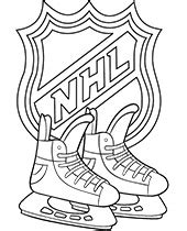 Printable NHL logo coloring page to print