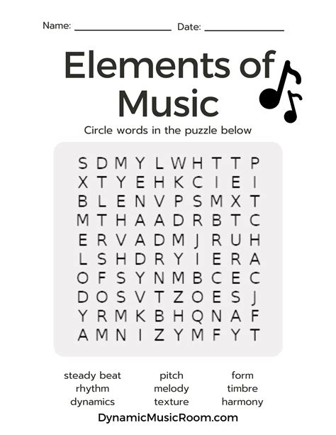 5 FREE Elementary Music Word Searches (Expert Tested!) – Dynamic Music Room