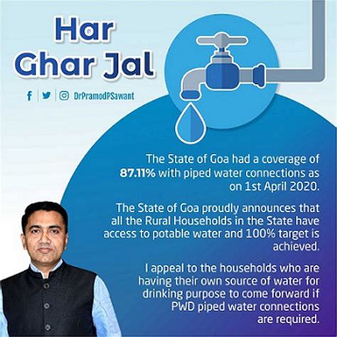 Goa has become the first Har Ghar Jal State in the country by providing ...