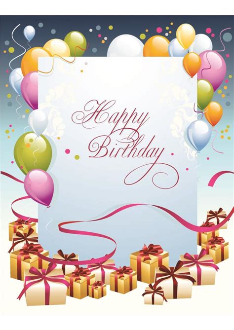 40 free birthday card templates templatelab - free printable happy ...