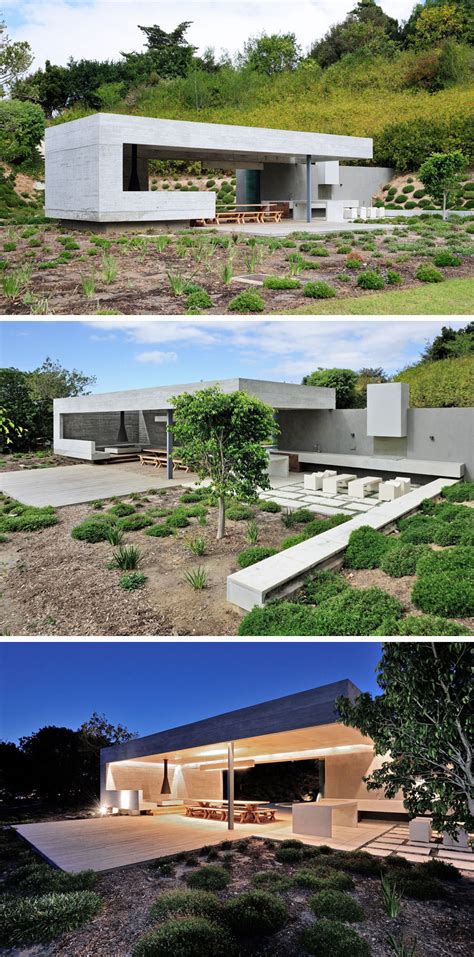 This Concrete Garden Pavilion Was Designed With Multiple Areas For Entertaining | CONTEMPORIST