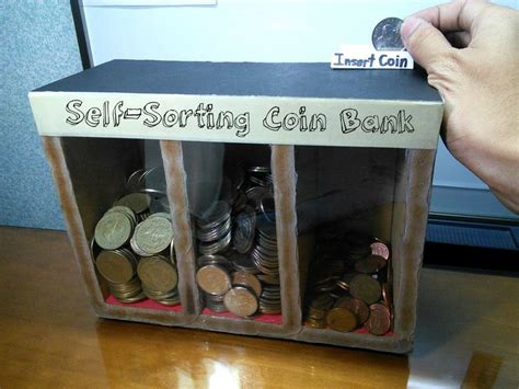 DIY Self-sorting Coin Bank | Diy coin bank, Coin sorting, Diy money