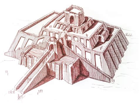 Ziggurat of Ur, Ancient Architecture Sketches