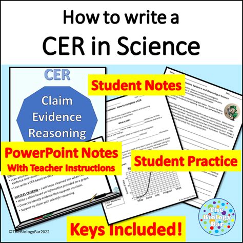 Science CER Instructions Practice PPT and Worksheets | Made By Teachers