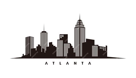 Premium Vector | Atlanta skyline silhouette vector illustration