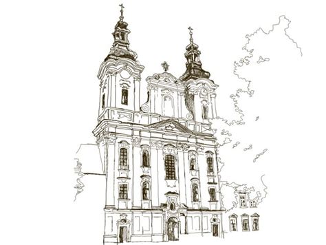 Drawing of Baroque Building Stock Footage Video (100% Royalty-free ...