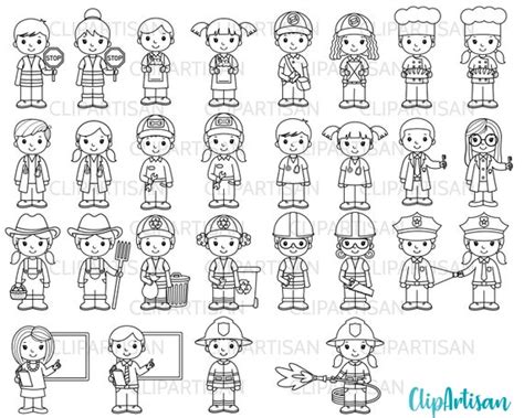 Community Helpers Clipart Job Clip Art Profession Clipart | Etsy