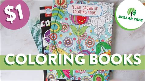 DOLLAR TREE COLORING BOOKS | Comparing Dollar Store Adult Coloring ...