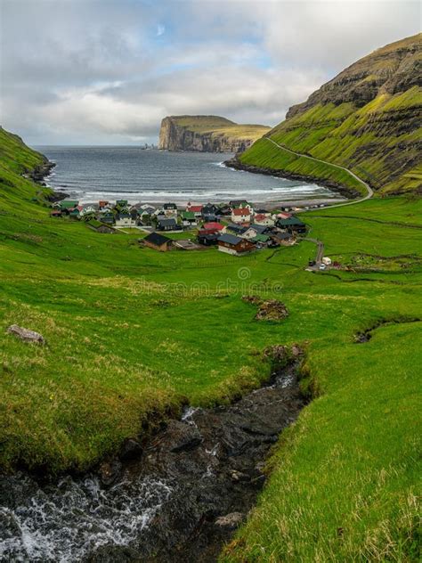 Tjornuvik Village and Beach with the Giant and the Witch Sea Stacks ...