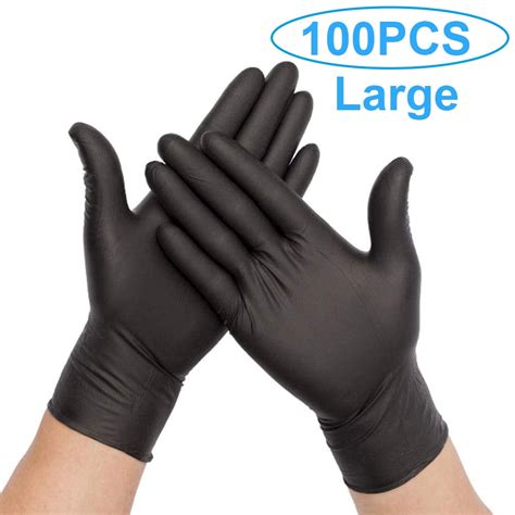 300PCS Disposable Nitrile Vinyl Gloves, Latex Free, Powder Free, Non-Sterile, Healthcare, Food ...