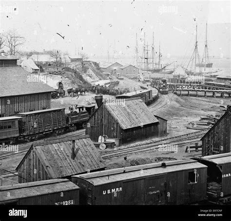 City Point, Virginia. Railroad yard and transports Stock Photo - Alamy