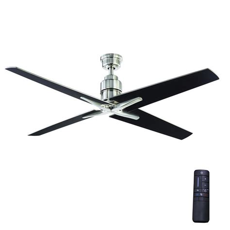 Home Decorators Collection Altura 56 in. Indoor Brushed Nickel Ceiling Fan with Remote Control ...