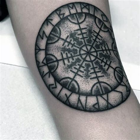 40 Helm Of Awe Tattoo Designs For Men - Norse Mythology Ideas