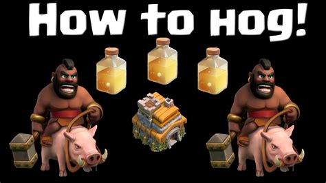 How to use hog riders at TH7 - YouTube