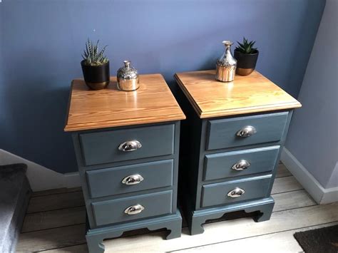 Solid Pine Grey bedside Tables in 2022 | Furniture renovation, Refurbished furniture, Upcycled ...