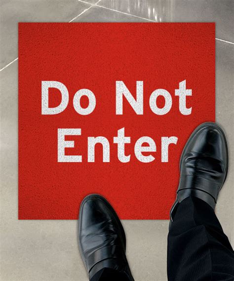 Do Not Enter Floor Sign D6089, by SafetySign.com