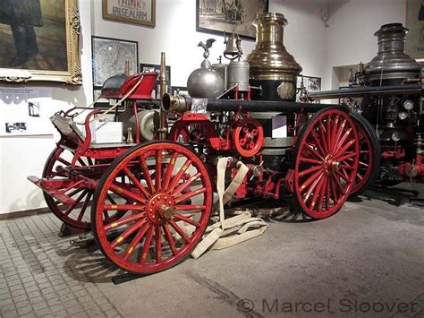 Fire Engines Photos - Horse drawn Steam engine Fire museum NYC