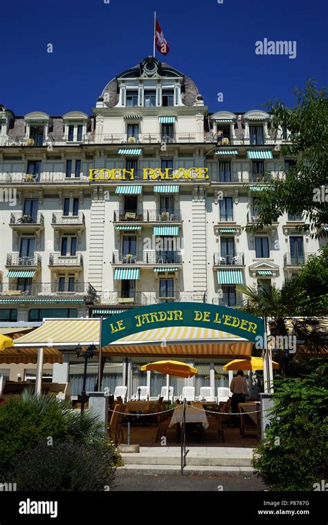 MONTREUX, SWITZERLAND - CIRCA JULY 2018 Hotel Eden Palace Stock Photo ...