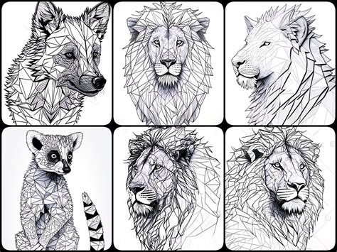 Animal Line Art for Coloring: PDF Digital Downloads, Get Creative With Animal Line Art ...