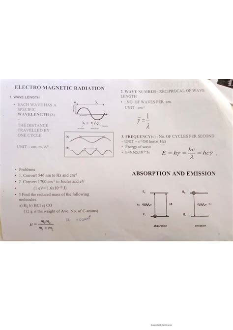 Spectroscopy introduction - Physical chemistry 1 - Studocu