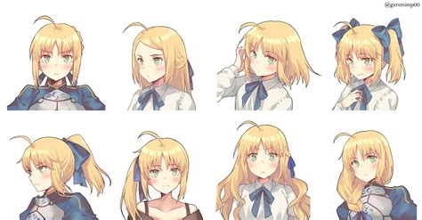 Saber/#1889925 | Anime girl hairstyles, Anime hair, Manga hair