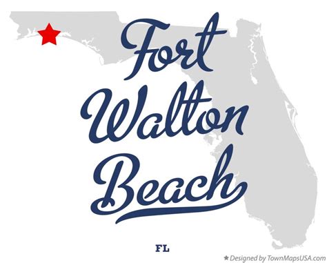 Map of Fort Walton Beach, FL, Florida