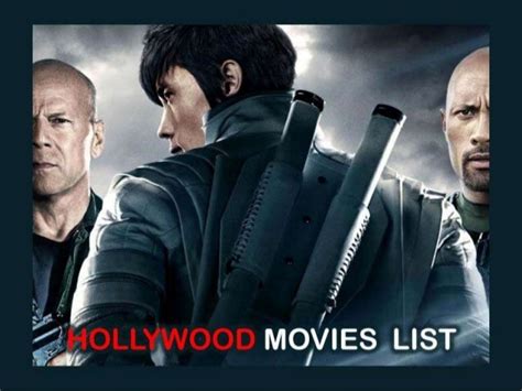 Hollywood movies list