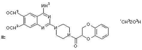 Structure of doxazosin mesylate. | Download Scientific Diagram