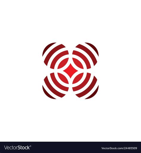 Red target icon sign logo Royalty Free Vector Image