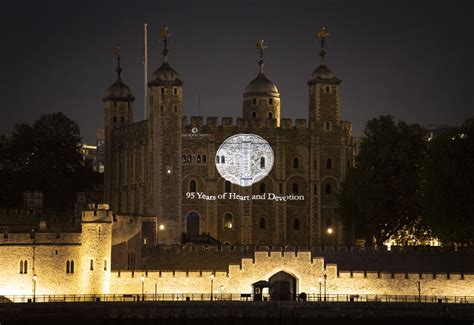 Royal Mint Coin display honoring Queen lights up Tower of London ...