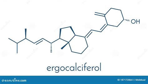 Vitamin D2 Ergocalciferol. Vitamin Complex Illustration Concept. D2 ...