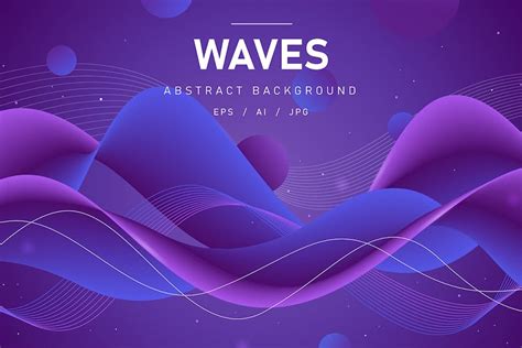 Purple Abstract Waves by yello_illustration on Envato Elements