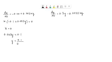 SOLVED: Consider the Lotka-Volterra predator-prey model defined by: dx ...