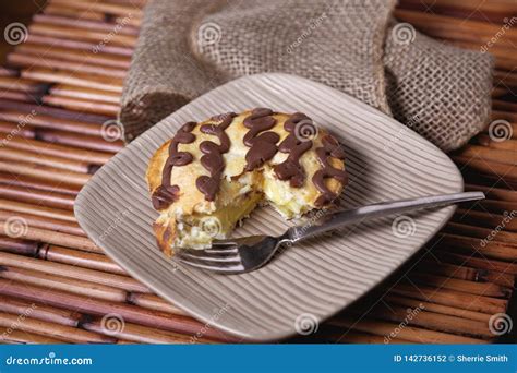 Chocolate custard pie stock photo. Image of burlap, custard - 142736152