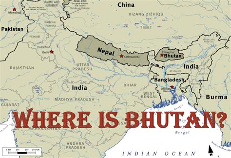 Map Of Nepal And Bhutan