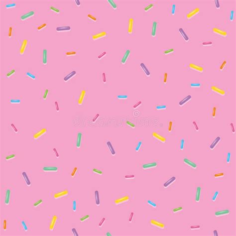 Seamless Pattern Colorful Sweet Sprinkles on Pink Background Stock Vector - Illustration of ...