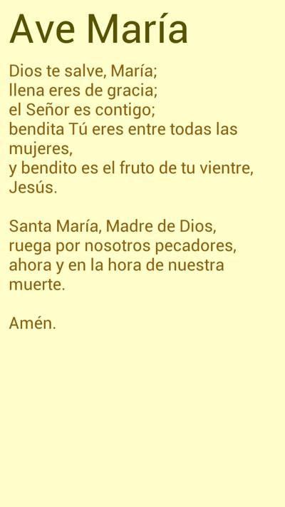 Padre Nuestro Oracion Y Ave Maria, Padre Nuestro En Verso Ave Maria En ...