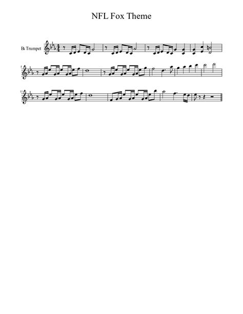 NFL Fox Theme - Trumpet Sheet music for Trumpet (Solo) | Musescore.com