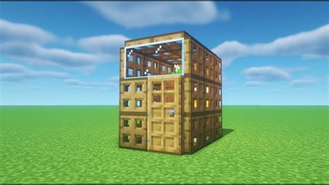 Minecraft Tutorial: How To Make An Oak Trapdoor House - YouTube