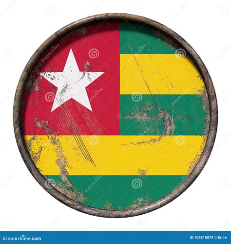 Old Togolese Republic flag stock illustration. Illustration of isolated ...