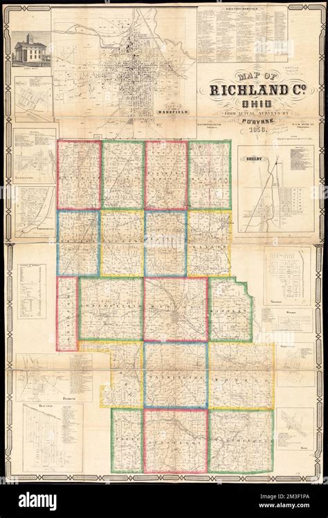 Map of Richland Co., Ohio , Landowners, Ohio, Richland County, Maps ...