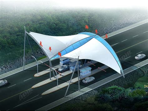 Highways Toll Plaza, Toll Booths, Toll Station Entrance Gate Tensile Structures