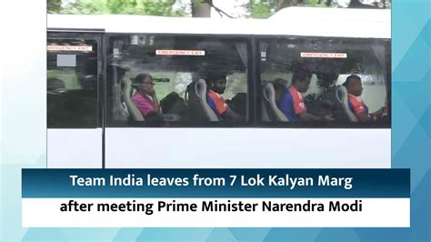 Team India leaves from 7 Lok Kalyan Marg after meeting Prime Minister Narendra Modi