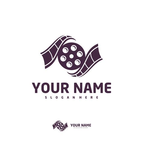 Cinema logo vector template, Creative Film Strip Cinema logo design ...